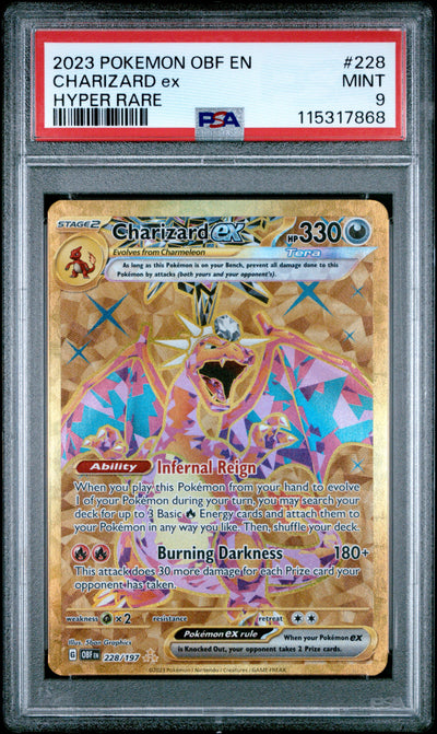 SV03 Obsidian Flames  228/197 PSA9 #115317868 Charizard ex  - Holofoil - Hyper Rare