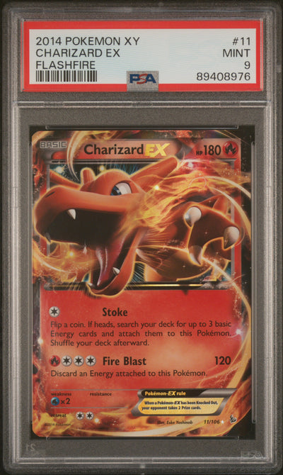 XY  Flashfire  011/106 PSA9 #89408976 Charizard EX (11)  - Holofoil - Ultra Rare