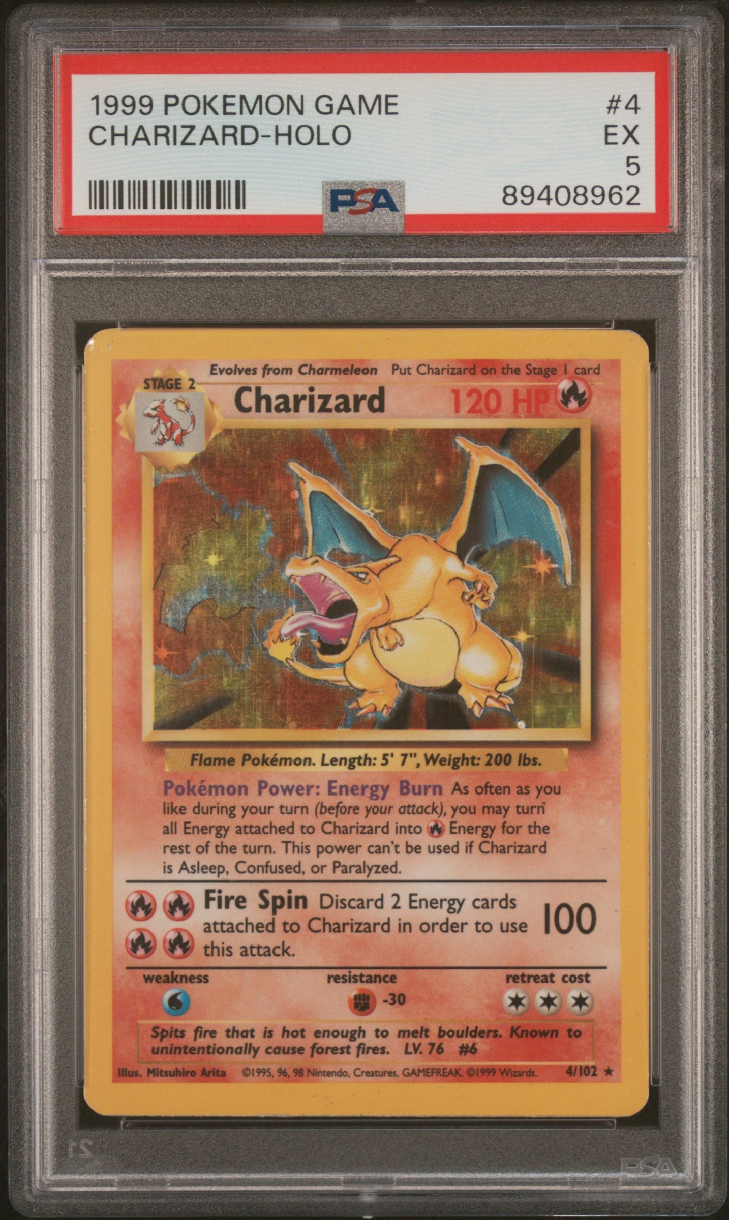 Base Set  004/102 PSA5 #89408962 Charizard  - Holofoil - Holo Rare