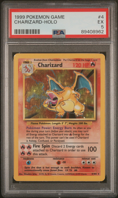 Base Set  004/102 PSA5 #89408962 Charizard  - Holofoil - Holo Rare