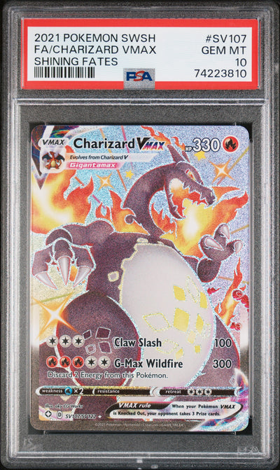 Shining Fates Shiny Vault  SV107/SV122 PSA10 #74223810 Charizard VMAX  - Holofoil - Shiny Holo Rare