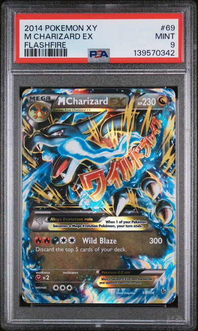 XY  Flashfire  069/106 PSA9 #139570342 M Charizard EX (X)  - Holofoil - Ultra Rare