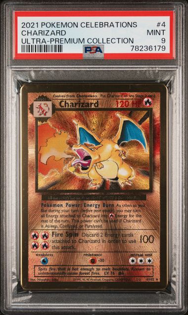 Miscellaneous Cards & Products  004/102 PSA 9 #78236179 Charizard (Celebrations Metal Card)  - Holofoil - Promo