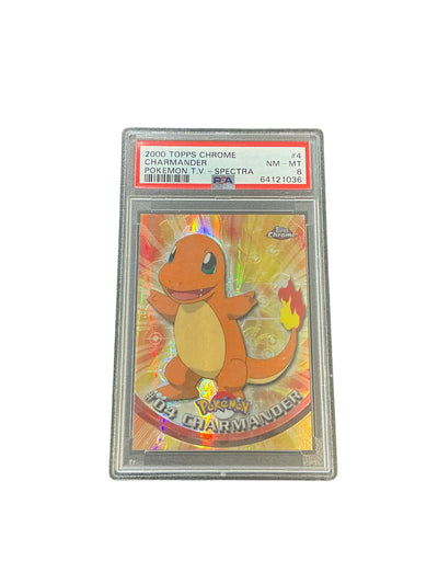 Topps Chrome 2000 - Series 1 &2 #004 - PSA8 #64121036 - Charmander
