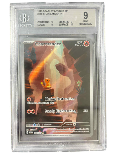 SV Scarlet & Violet 151  168/165 Beckett 9 #0017656417 Charmander  - Holofoil - Illustration Rare