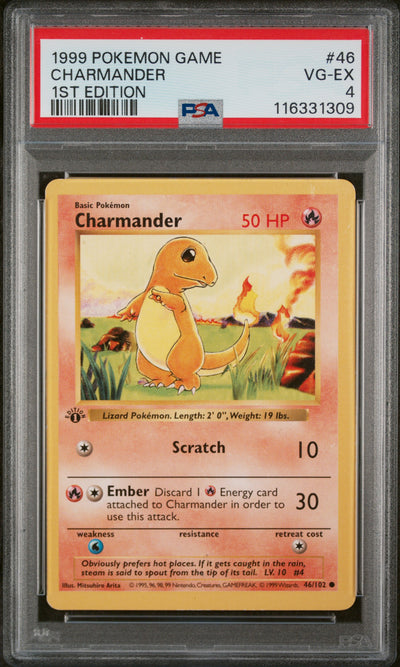 Base Set Shadowless  046/102 PSA4 #116331309 Charmander  - 1st Edition - Common