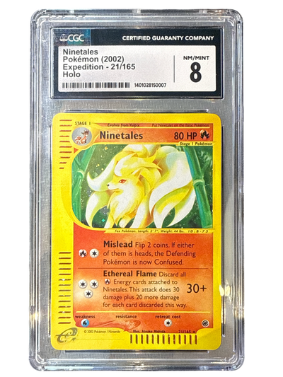 Expedition  021 CGC8 #1401028150007 Ninetales (21)  - Holofoil - Holo Rare