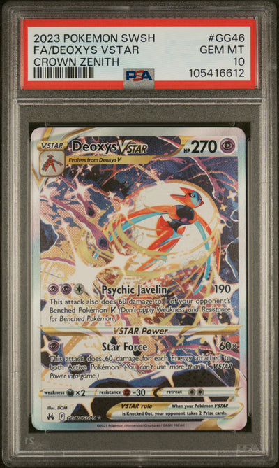 Crown Zenith Galarian Gallery  GG46/GG70 PSA10 #105416612 Deoxys VSTAR  - Holofoil - Ultra Rare