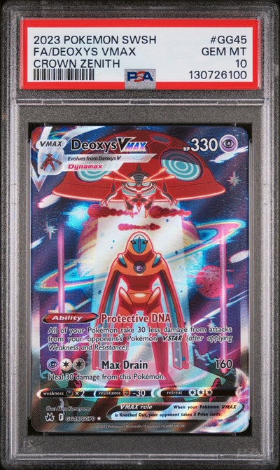 Crown Zenith Galarian Gallery  GG45/GG70 PSA 10 #130726100 Deoxys VMAX - Holofoil - Ultra Rare