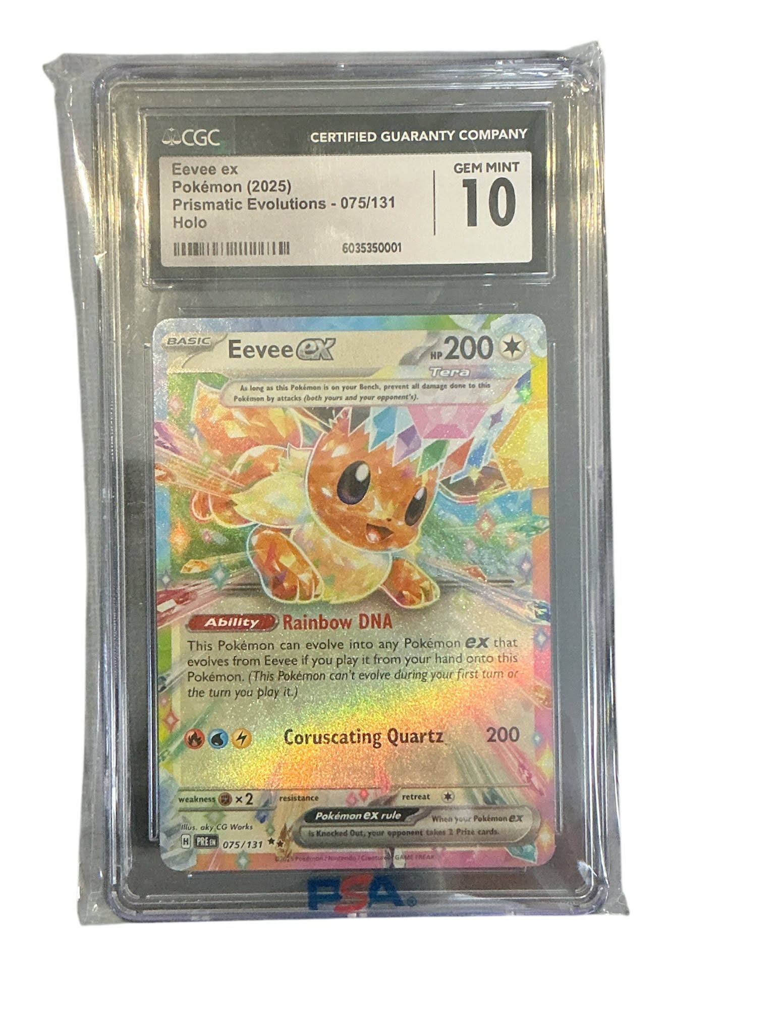 SV Prismatic Evolutions  075/131 CGC10 #6035350001 Eevee ex  - Holofoil - Double Rare