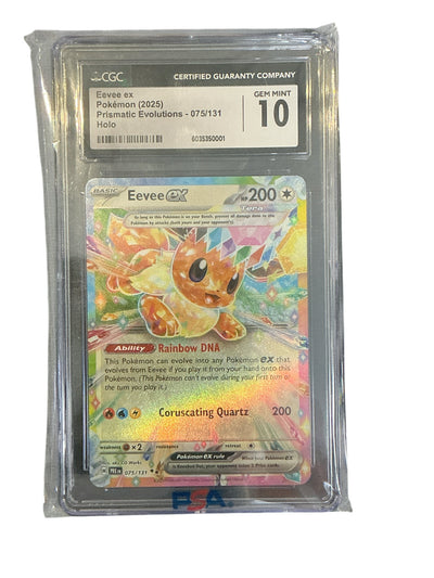 SV Prismatic Evolutions  075/131 CGC10 #6035350001 Eevee ex  - Holofoil - Double Rare