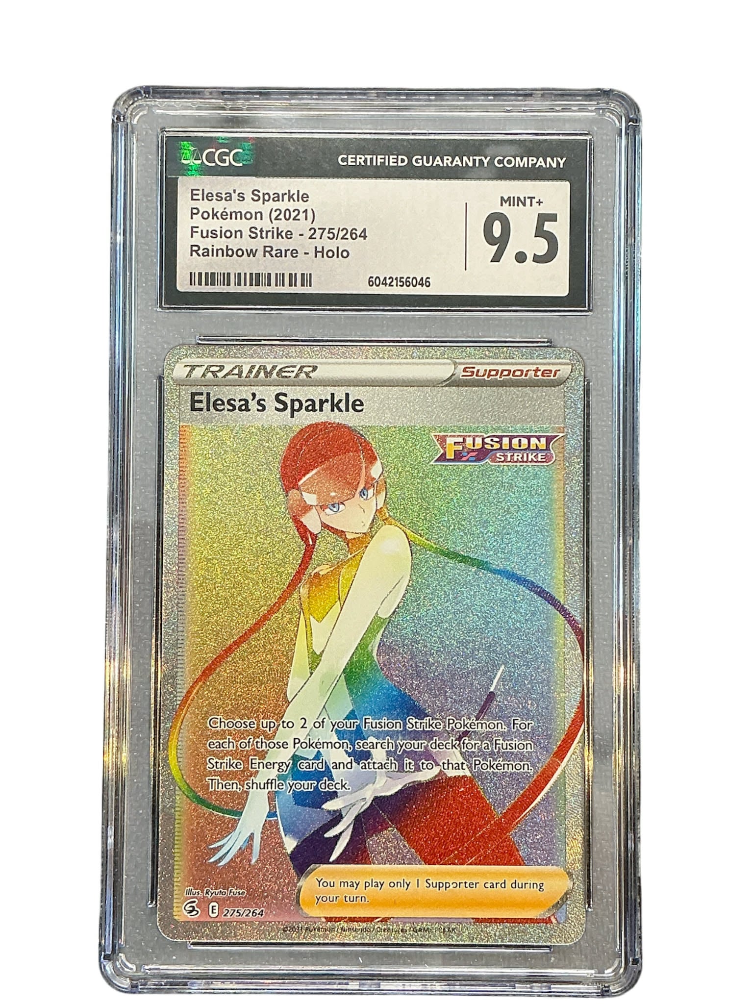 SWSH08 Fusion Strike  275/264 CGC 9.5 #6042156046 Elesa's Sparkle (Secret)  - Holofoil - Secret Rare