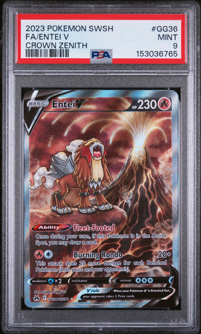 Crown Zenith Galarian Gallery  GG36/GG70 PSA9 #153036765 Entei V  - Holofoil - Ultra Rare