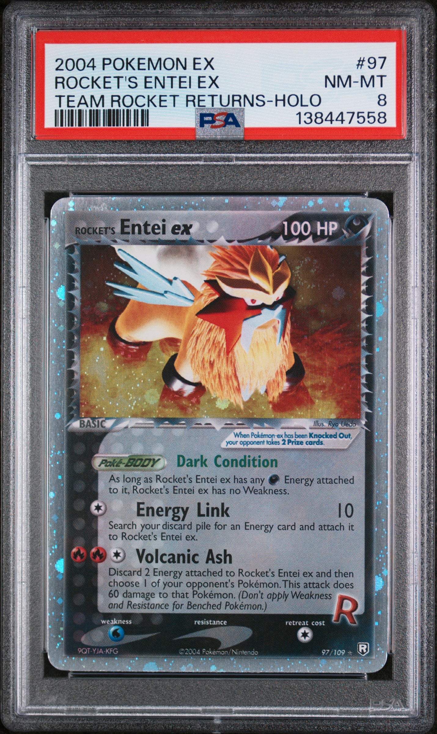 Team Rocket Returns  097 PSA8 #138447558 Rocket's Entei ex  - Holofoil - Ultra Rare