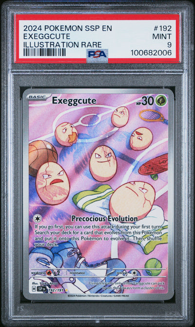 SV08 Surging Sparks  192/191 PSA9 #100682006 Exeggcute  - Holofoil - Illustration Rare