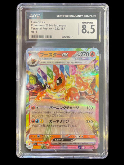 SV8a Terastal Fest ex  022/187 CGC8.5 #6042155247 Flareon ex  - Holofoil - Double Rare