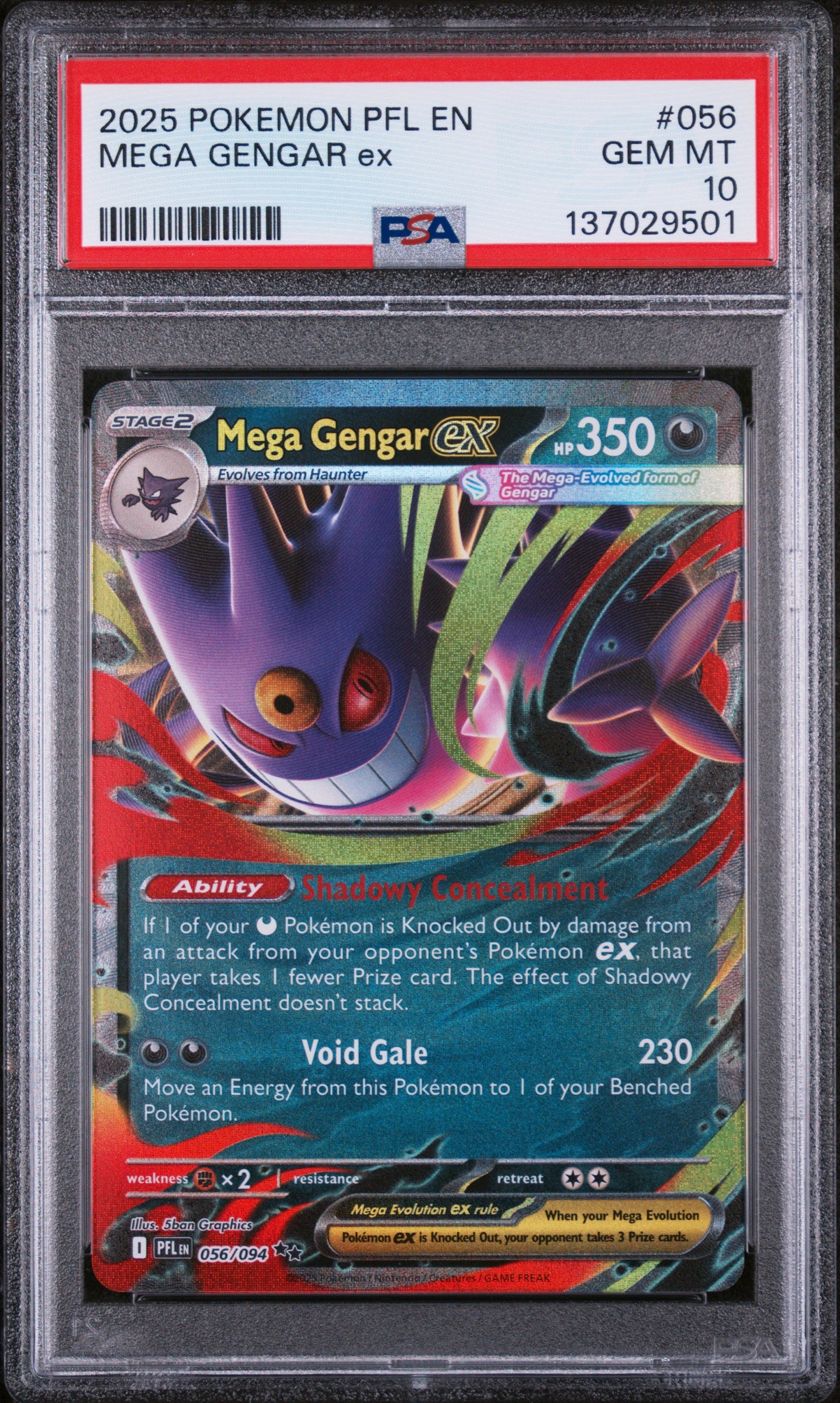 ME02 Phantasmal Flames  056 PSA10 #137029501 Mega Gengar ex  - Holofoil - Double Rare