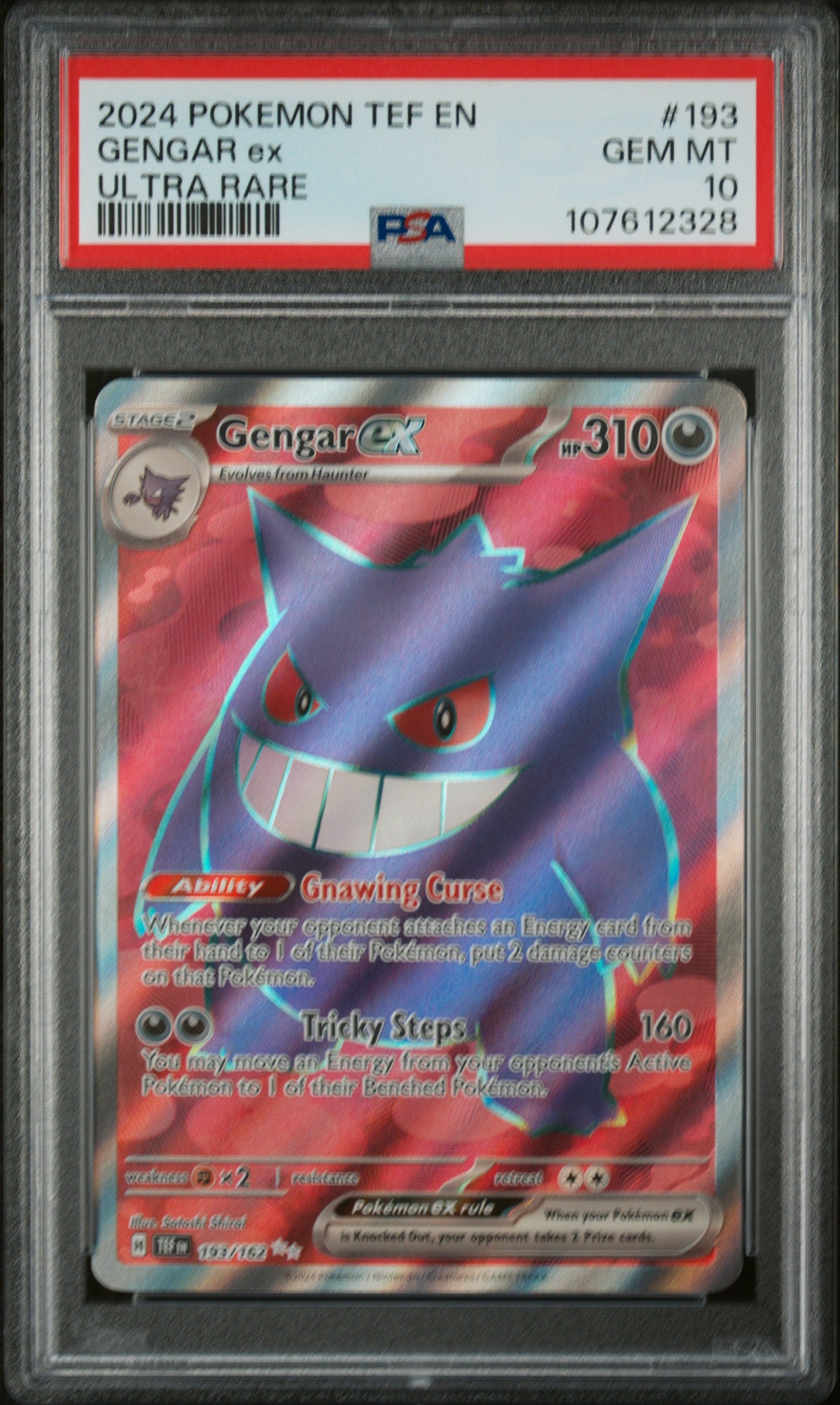 SV05 Temporal Forces  193/162 PSA10 #107612328 Gengar ex  - Holofoil - Ultra Rare