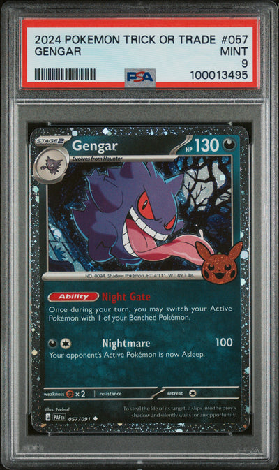 Trick or Trade BOOster Bundle 2024  057/091 PSA9 #100013495 Gengar (Cosmos Holo)  - Holofoil - Holo Rare