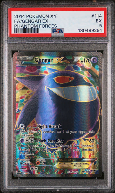 XY  Phantom Forces  114/119 PSA5 #130499291 Gengar EX (114 Full Art)  - Holofoil - Ultra Rare
