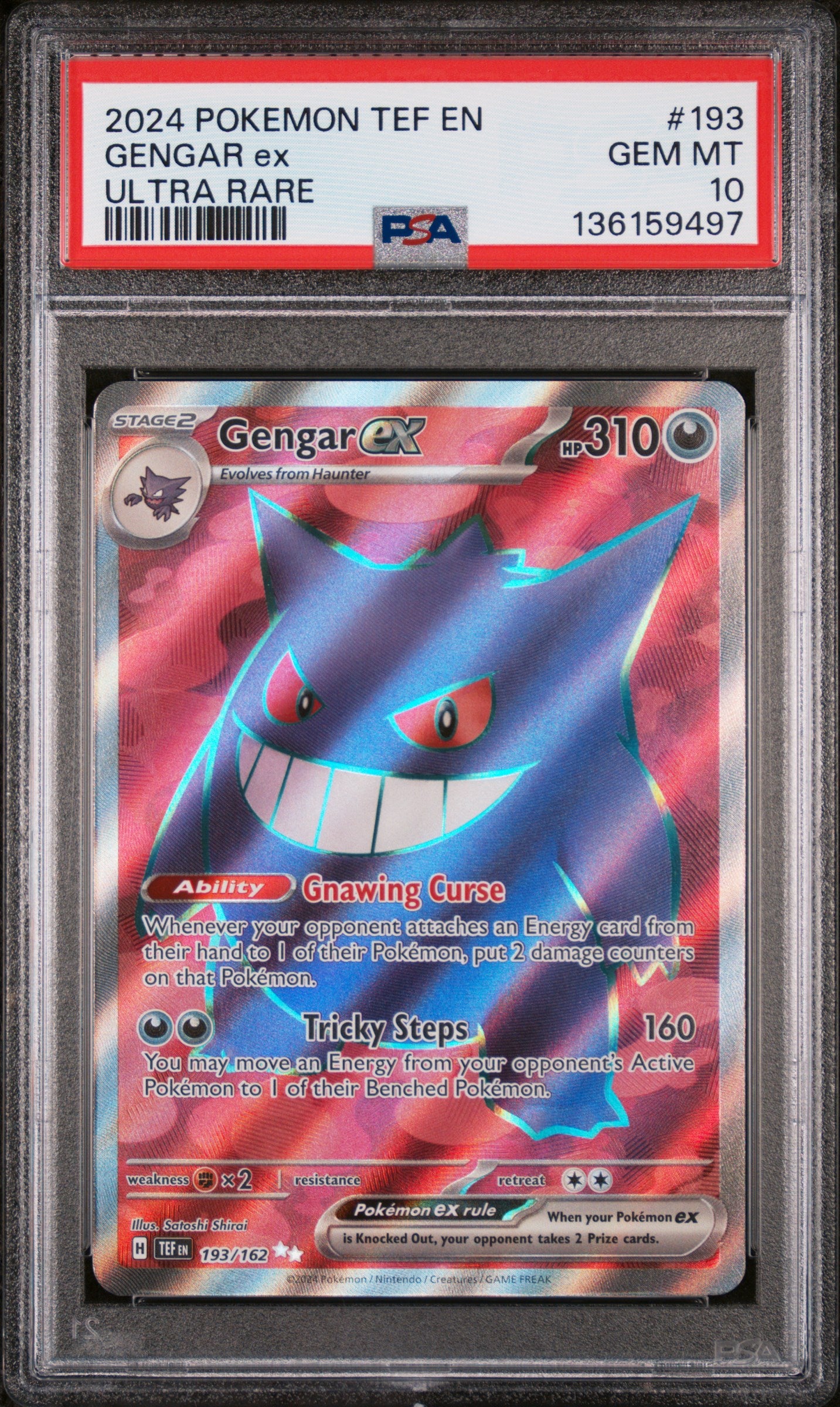 SV05 Temporal Forces  193/162 PSA10 #136159497 Gengar ex  - Holofoil - Ultra Rare
