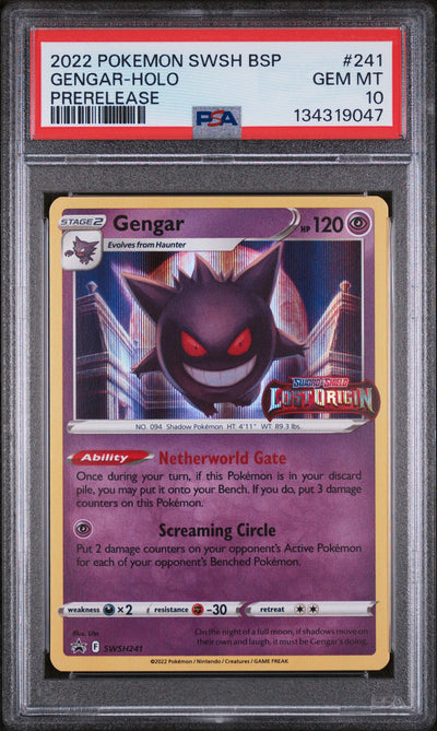 SWSH Sword & Shield Promo Cards  SWSH241 PSA10 #134319047 Gengar  - Holofoil - Promo