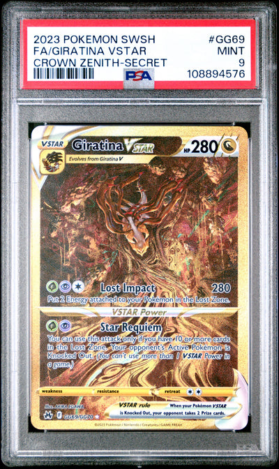 Crown Zenith Galarian Gallery  GG69/GG70 PSA 9 #108894576 Giratina VSTAR (Secret)  - Holofoil - Secret Rare