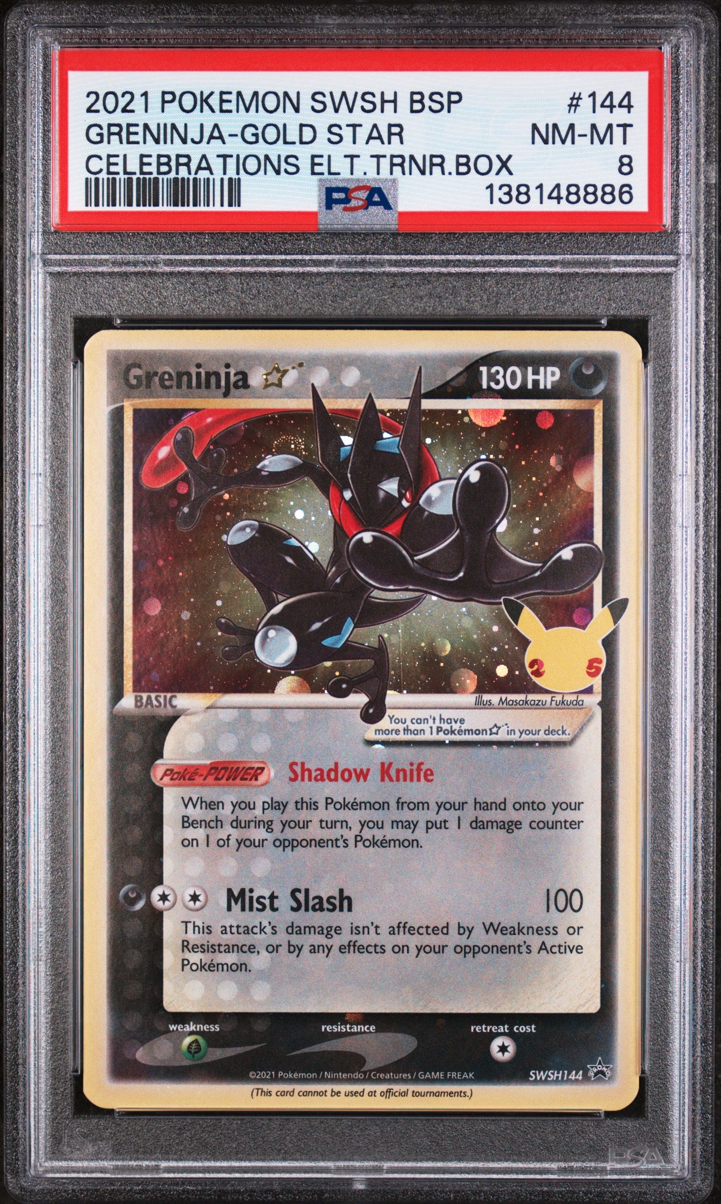 SWSH Sword & Shield Promo Cards  SWSH144 PSA8 #138148886 Greninja Star  - Holofoil - Promo
