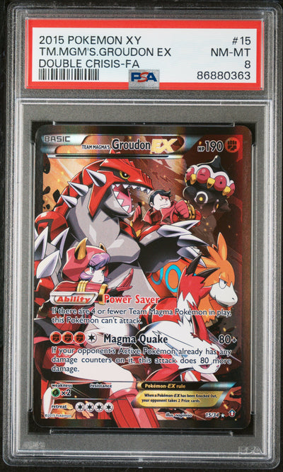 Double Crisis  015/34 PSA8 #86880363 Team Magma's Groudon EX  - Holofoil - Ultra Rare