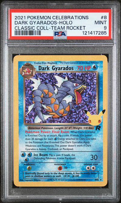 Celebrations Classic Collection  008/82 PSA9 #121417285 Dark Gyarados  - Holofoil - Classic Collection