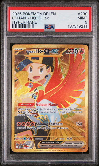 SV10 Destined Rivals  239/182 PSA9 #137319211 Ethan's Ho-oh  - Holofoil - Hyper Rare