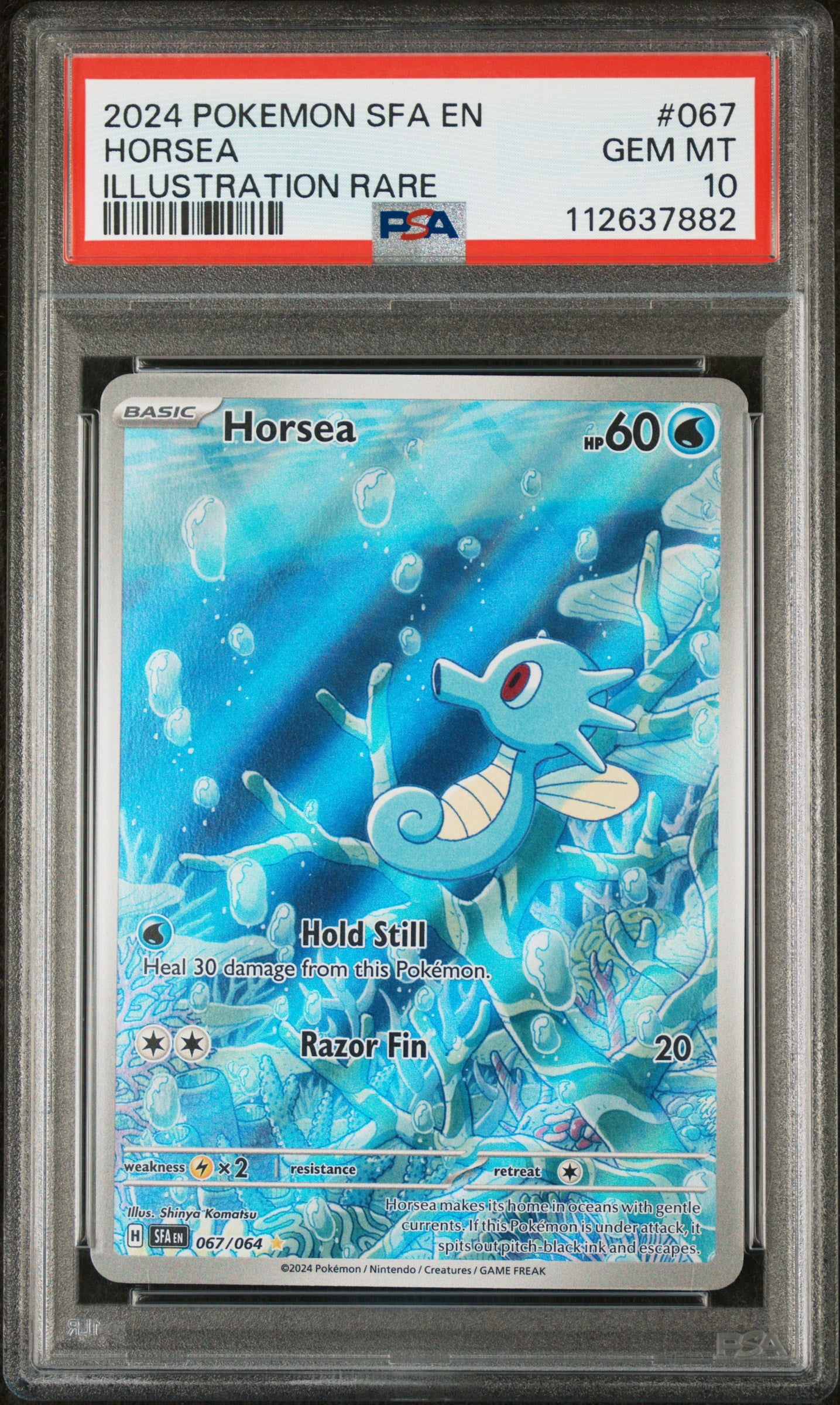 SV Shrouded Fable  067/064 PSA10 #112637882 Horsea  - Holofoil - Illustration Rare