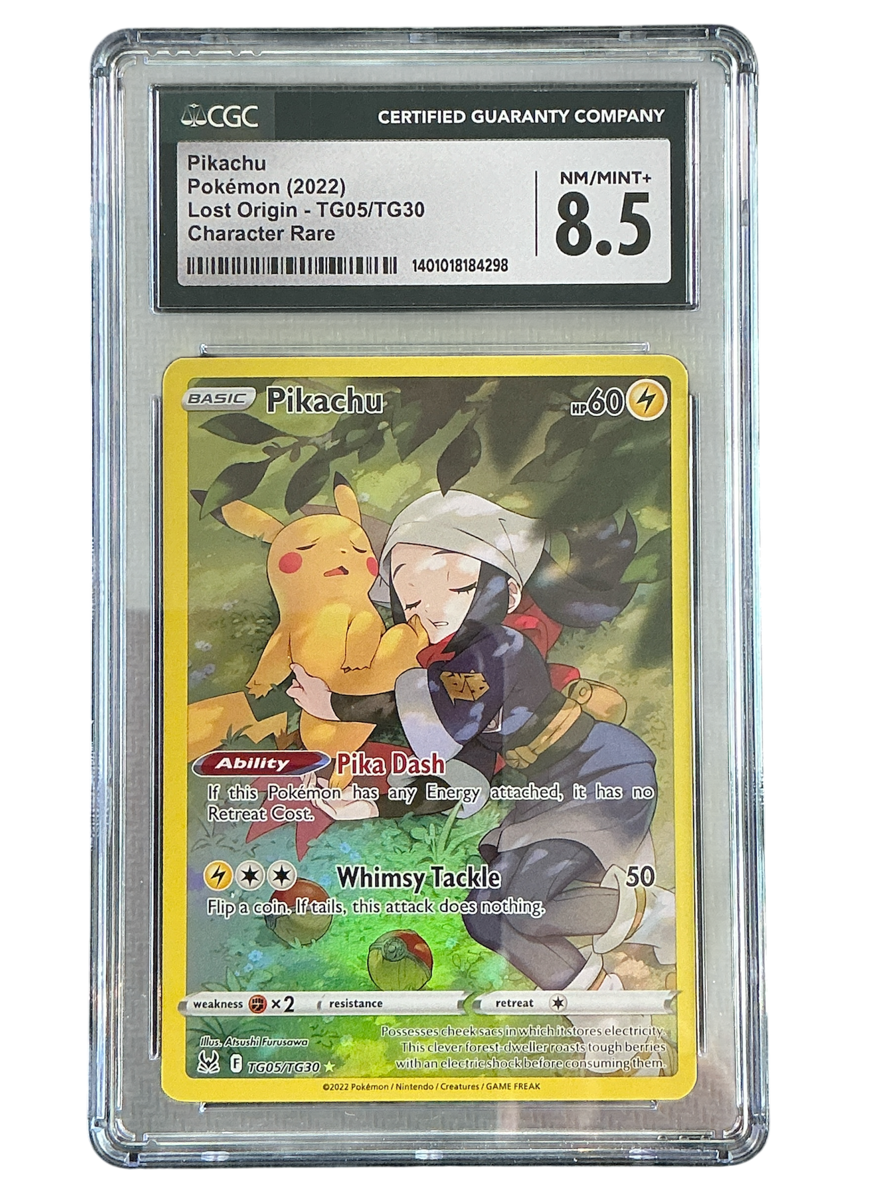 SWSH11 Lost Origin Trainer Gallery  TG05/TG30 CGC8.5 #1401018184298 Pikachu  - Holofoil - Ultra Rare