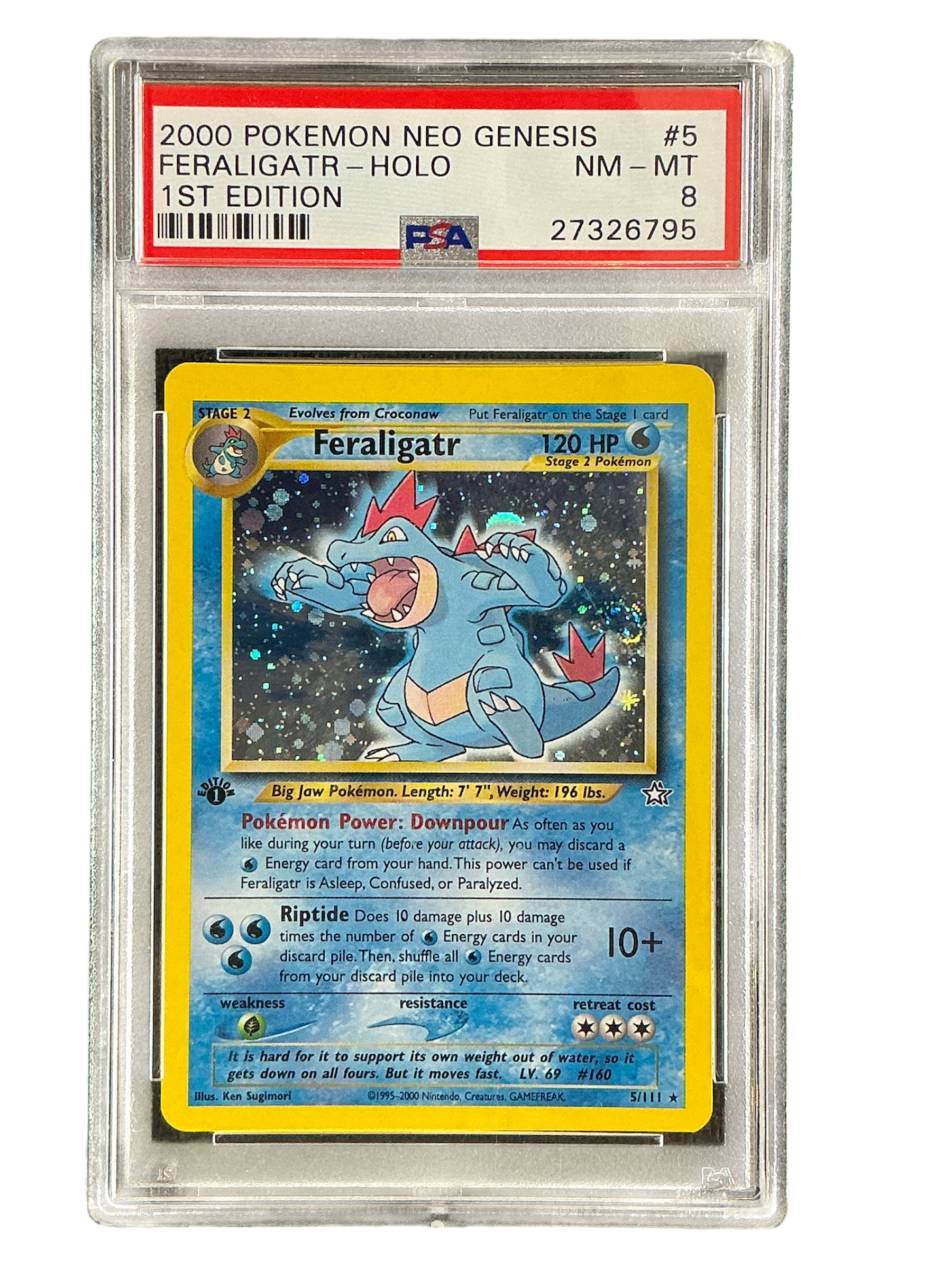 Neo Genesis  005/111 PSA8 #27326795 Feraligatr (5)  - 1st Edition Holofoil - Holo Rare