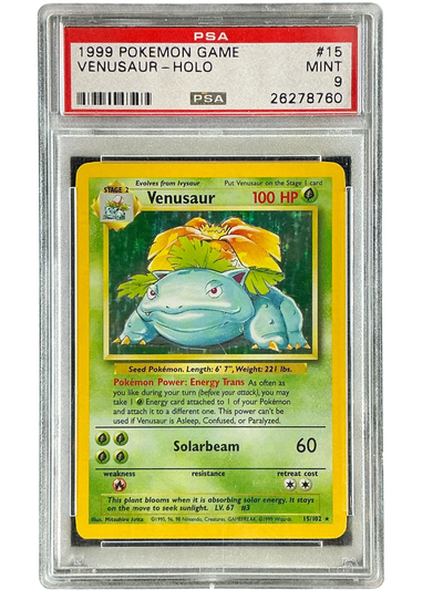 Base Set  015/102 PSA9 #26278760 Venusaur  - Holofoil - Holo Rare