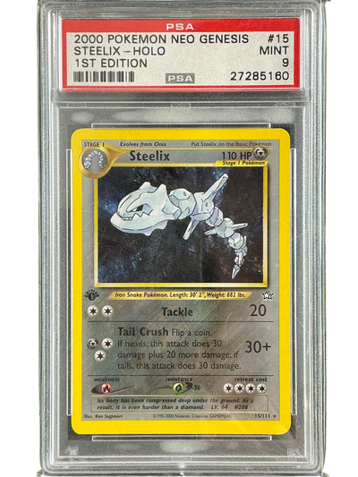 Neo Genesis  015/111 PSA9 #27285160 Steelix  - 1st Edition Holofoil - Holo Rare