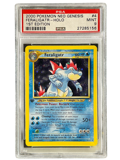 Neo Genesis  004/111 PSA9 #27285156 Feraligatr (4)  - 1st Edition Holofoil - Holo Rare