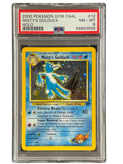 Gym Challenge  012/132 PSA8 #56850558 Misty's Golduck  - Unlimited Holofoil - Holo Rare