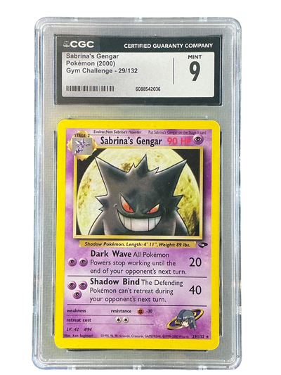 Gym Challenge  029/132 CGC9 #6088542036 Sabrina's Gengar  - Unlimited - Rare