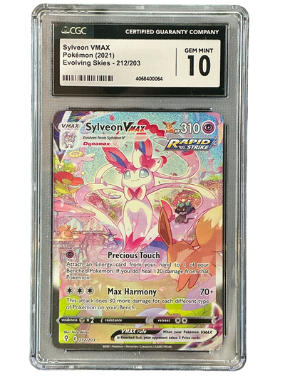 SWSH07 Evolving Skies  212/203 CGC10 #4068400064 Sylveon VMAX (Alternate Art Secret)  - Holofoil - Secret Rare