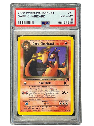 Team Rocket  021/82 PSA8 #58167918 Dark Charizard (21)  - Unlimited - Rare