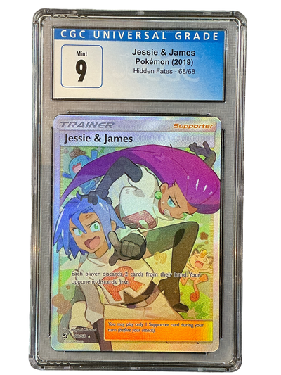 Hidden Fates  068/68 CGC9 #3873900297 Jessie & James (Full Art)  - Holofoil - Ultra Rare