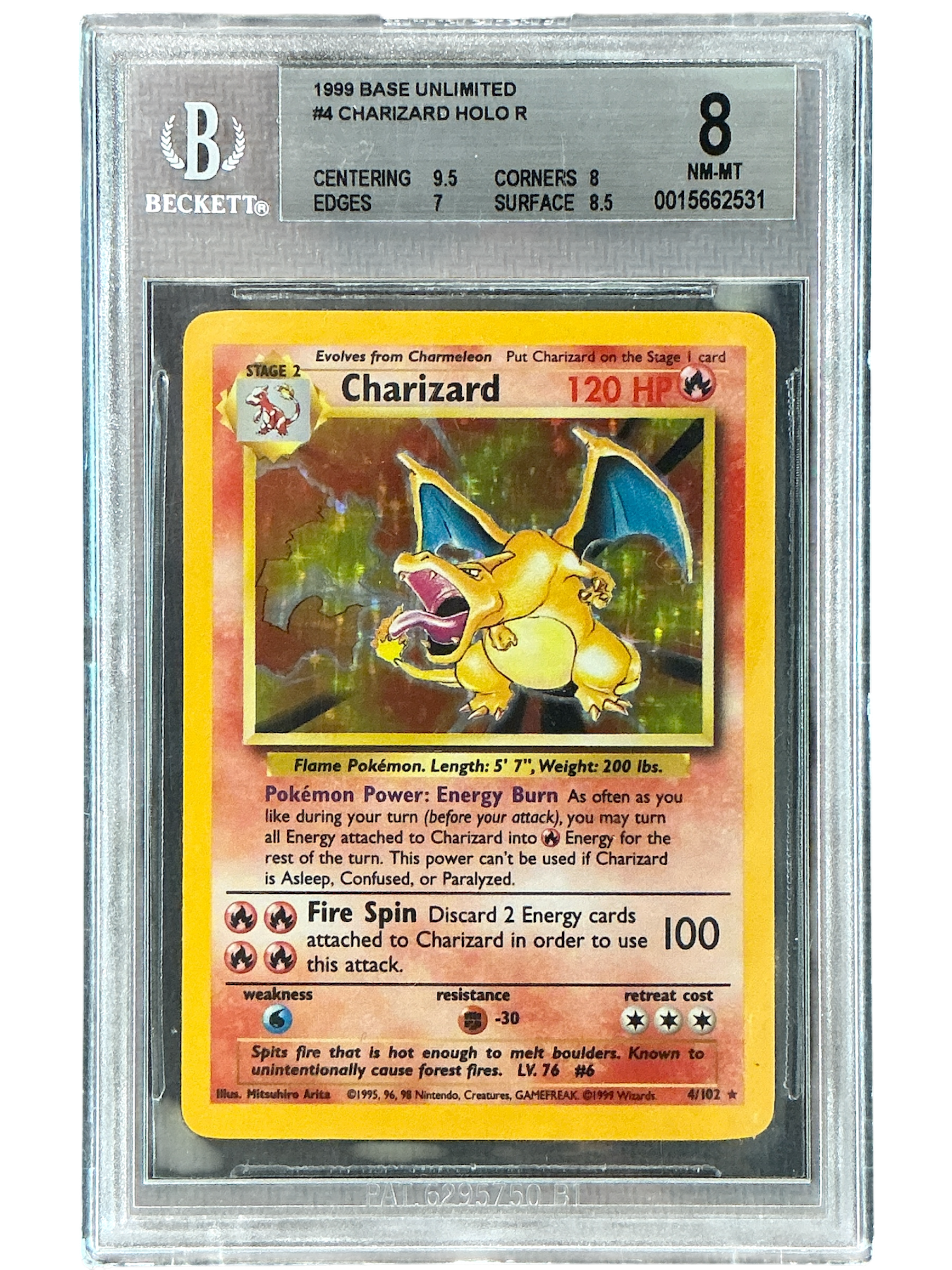 Base Set  004/102 BCG8 #0015662531 Charizard  - Holofoil - Holo Rare