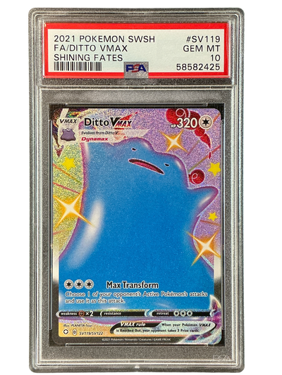 Shining Fates Shiny Vault  SV119/SV122 PSA10 #5852425 Ditto VMAX  - Holofoil - Shiny Holo Rare