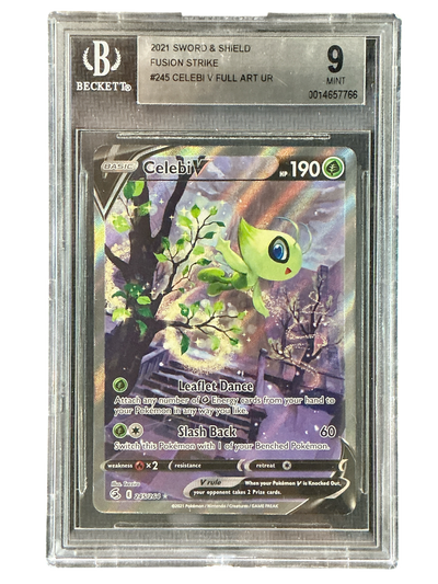 SWSH08 Fusion Strike  245/264 BCG9 #0014657766 Celebi V (Alternate Full Art)  - Holofoil - Ultra Rare