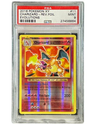 XY  Evolutions  011/108 PSA9 #27456864 Charizard  - Reverse Holofoil - Holo Rare