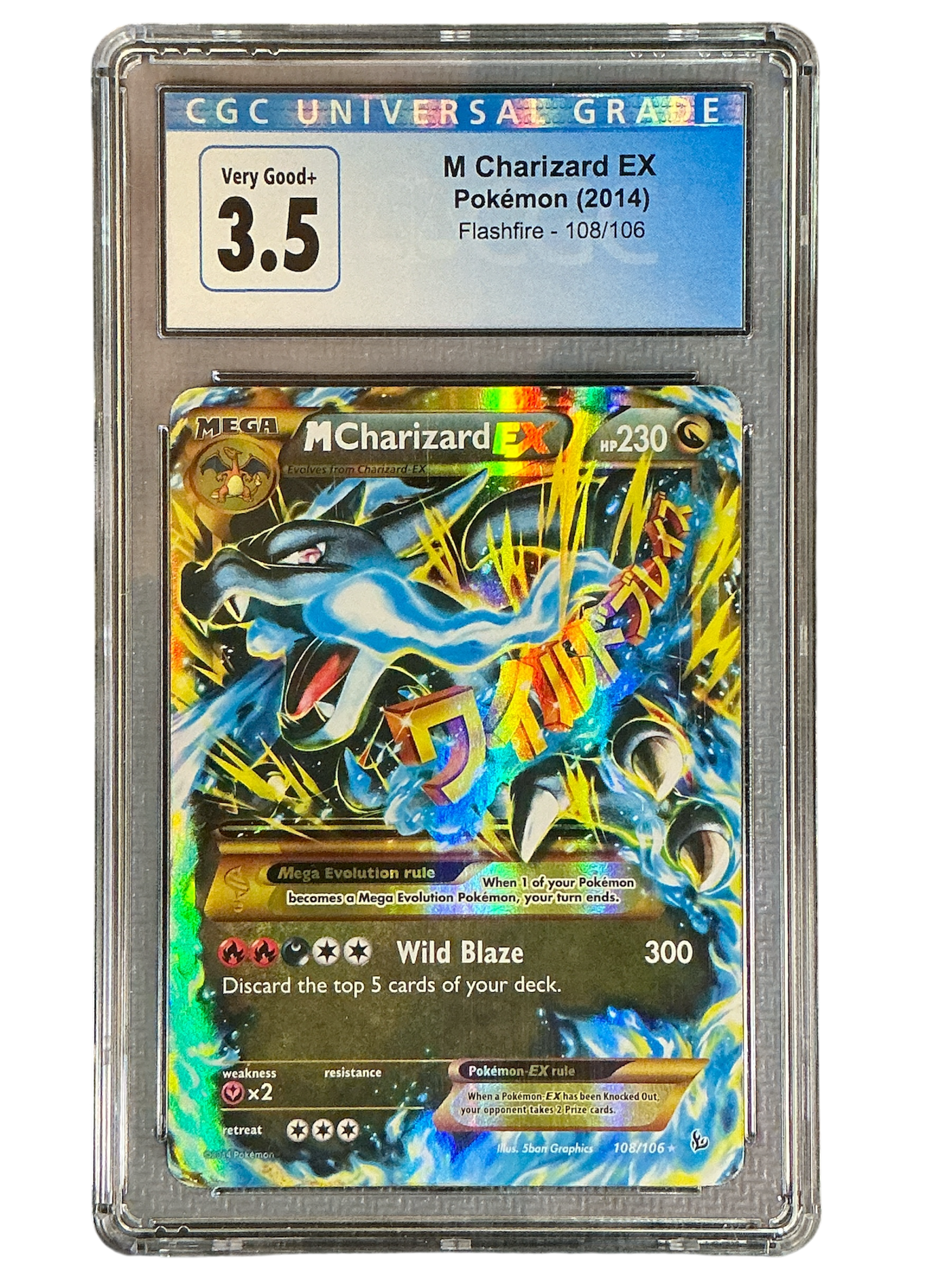 XY  Flashfire  108/106 CGC #3822280004 M Charizard EX (X) (Secret)  - Holofoil - Secret Rare