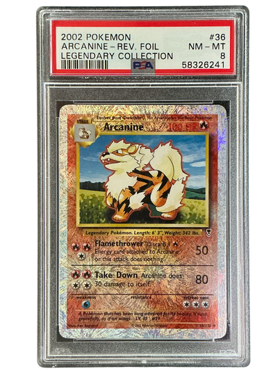 Legendary Collection  036 PSA8 #58326241 Arcanine  - Reverse Holofoil - Uncommon