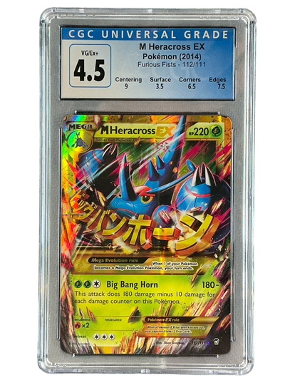XY  Furious Fists  112 CGC4.5 #3998437007 M Heracross EX (Secret)  - Holofoil - Secret Rare