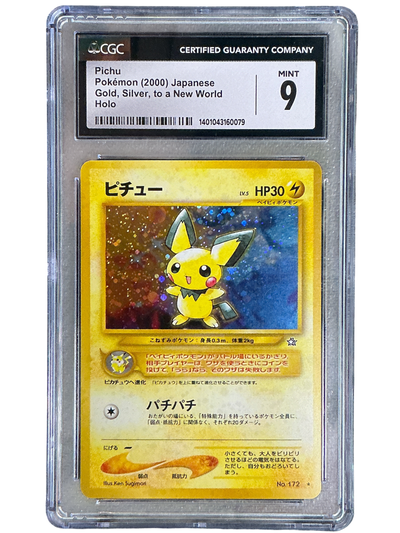 Gold Silver to a New World 172 CGC9 #1401043160079 Pichu  - Holofoil - Holo Rare